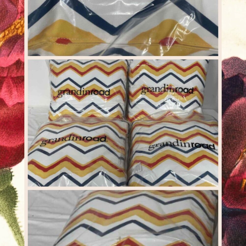 Indoors/outdoors Grandinroad pillows lot of 4